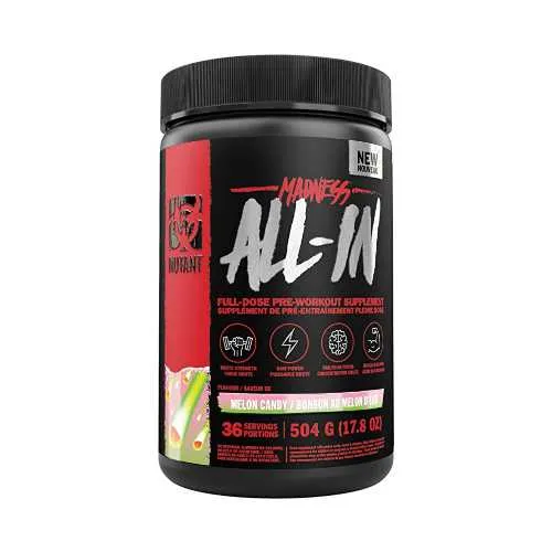 Mutant Madness All-In pre-workout 504g skonis - Mėlynių