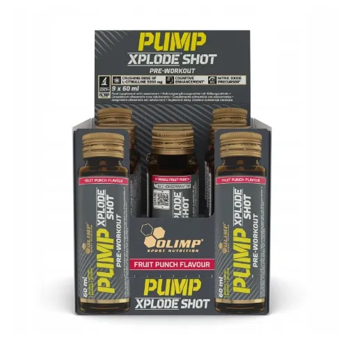 Olimp Pump Xplode Shots 9 x 60ml skonis - Vaisių punšo