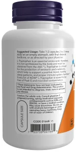 NOW L-Tryptophan 500mg 60 veg, kaps.