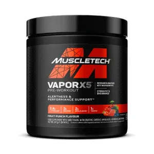 MuscleTech Prieštreniruotinis stimuliantas Vapor X5 247g skonis - Mėlynųjų aviečių