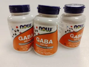 NOW GABA 500mg 100 Veg. Capsules (ĮLENKTAS BUTELIUKAS)