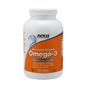 NOW Omega 3 1000mg 500 Soft Gels